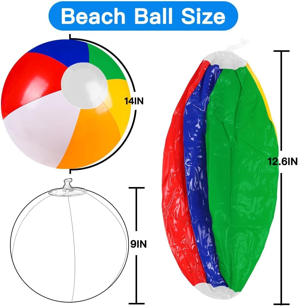 Vellibring bright rainbow colors ideal for pool games and parties