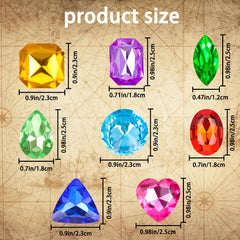 Vellibring pirate gems eight colors vibrant set for treasure hunts and decorations