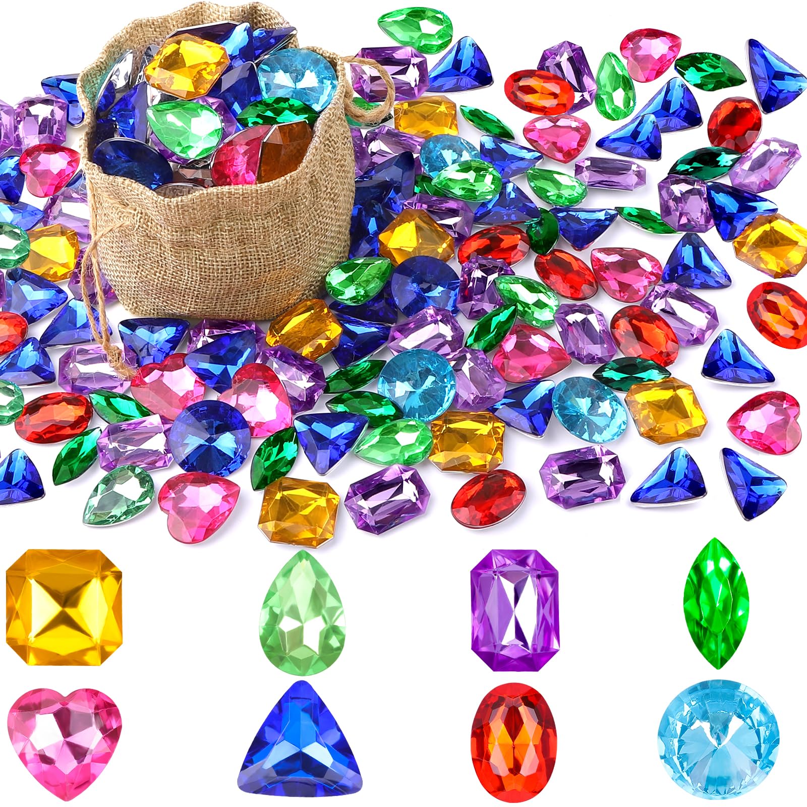 Vellibring pirate treasure gems collection for party play and decor
