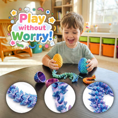 VELOZ eco-friendly PLA dragons with safe rounded edges for calm hands-on fun