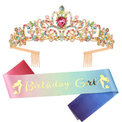 VELSCRUN Birthday Crown closeup rhinestones for sparkling party look