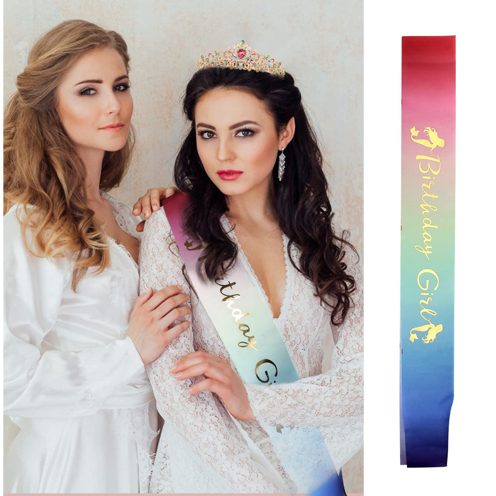 VELSCRUN Birthday Crown with embedded flowers for fairy-tale charm
