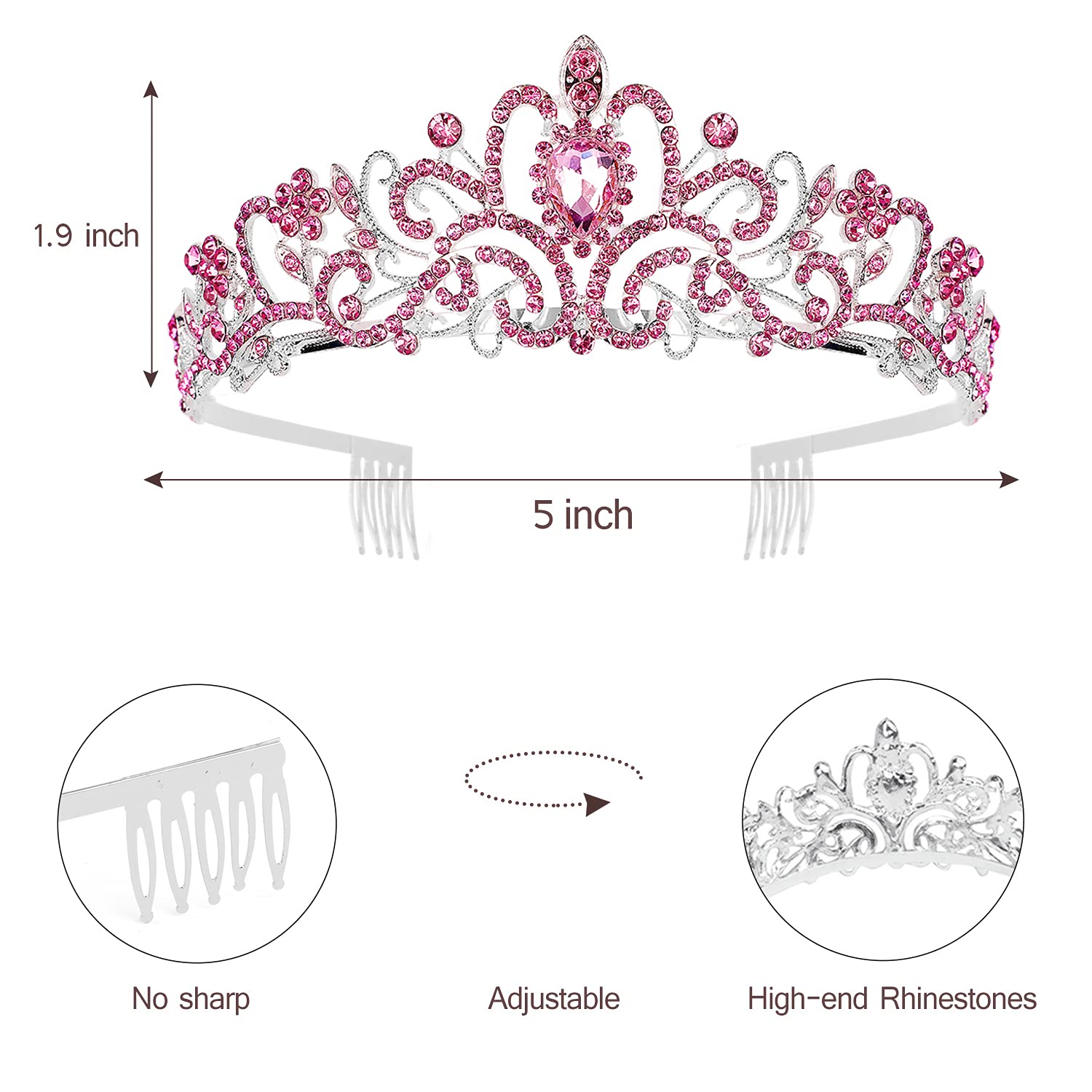 VELSCRUN princess crown suits bridesmaids, birthdays, and special occasions with easy styling.