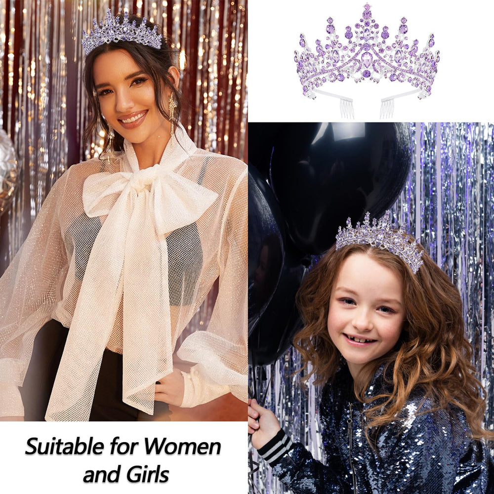 VELSCRUN rhinestone-queen-crown-photoshoot enhances party styling and stays secure.