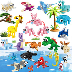 VEMBAP mini animal builders ocean collection for creative play and fine motor skills