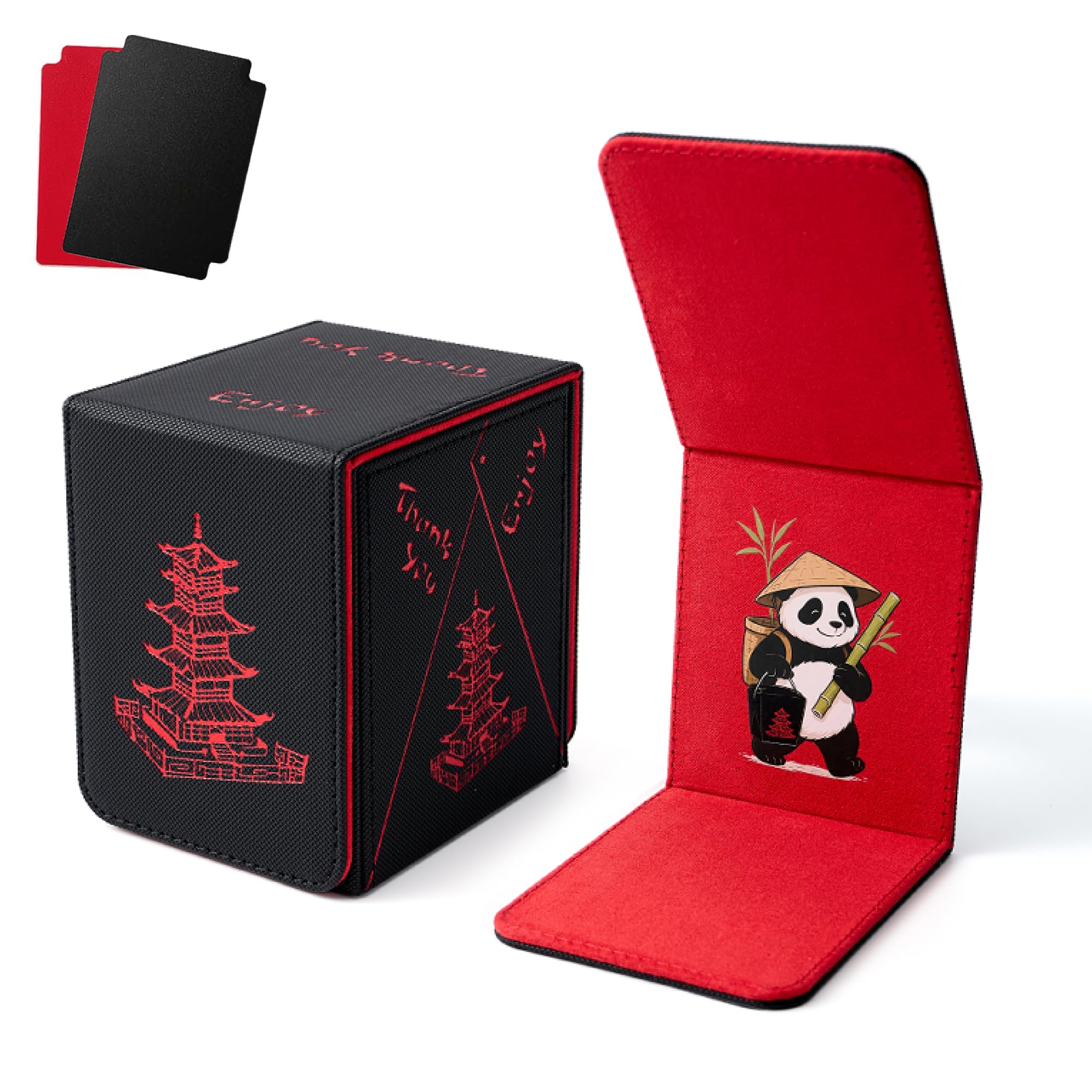 Venssu Chinese Takeout Deck Box front view offering compact, secure MTG storage