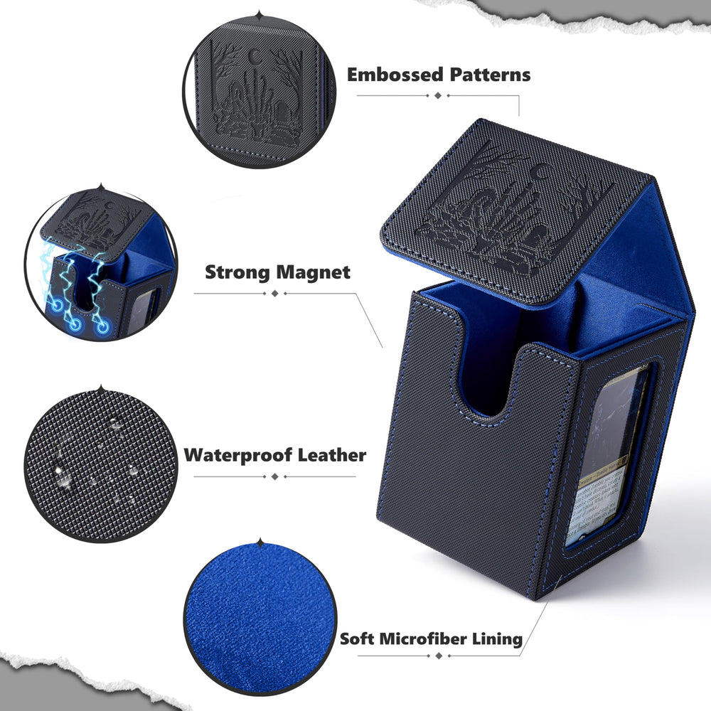 Venssu deck box supports MTG, Yu-Gi-Oh, and more for flexible play.