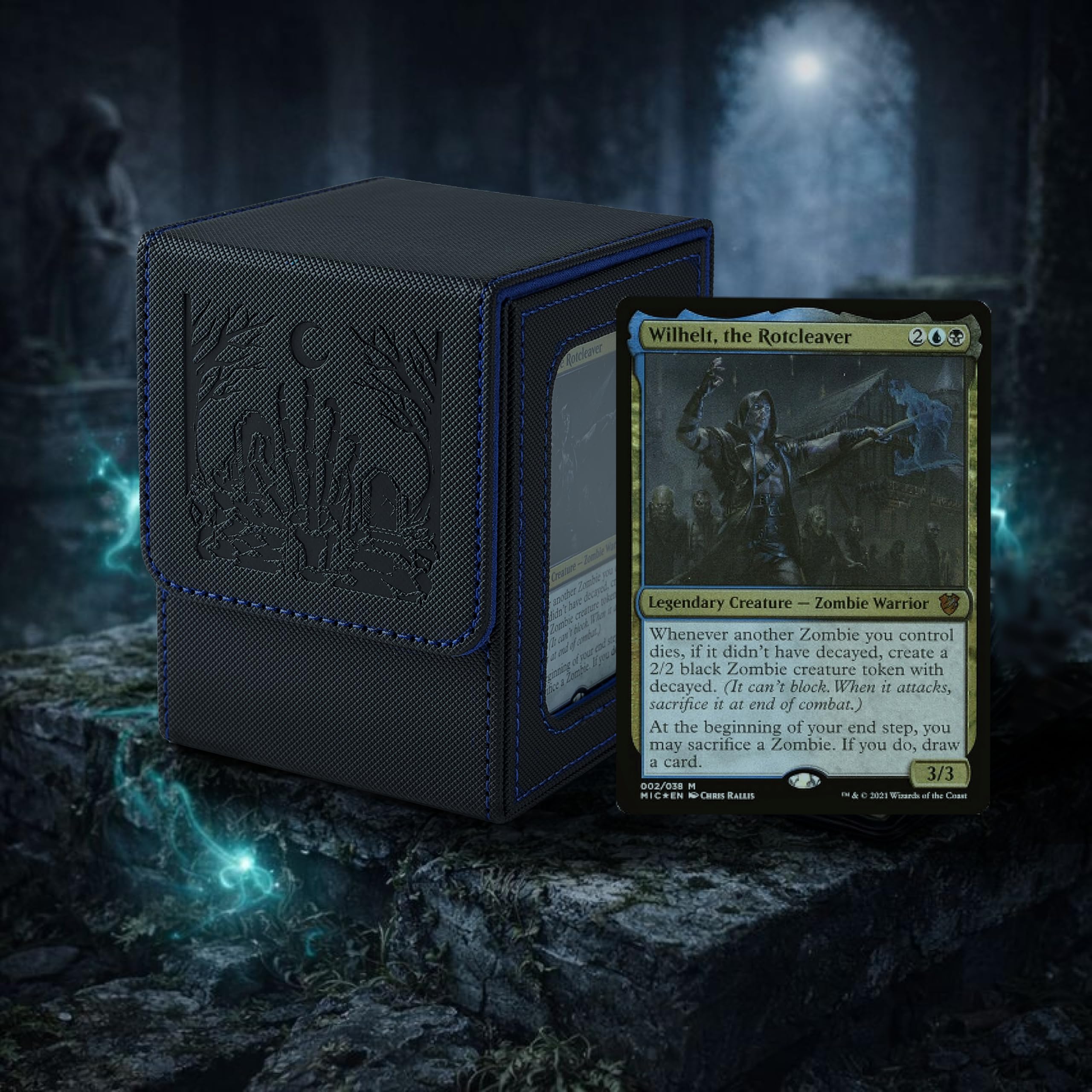 Venssu deck box toploader included keeps cards secure during transit.
