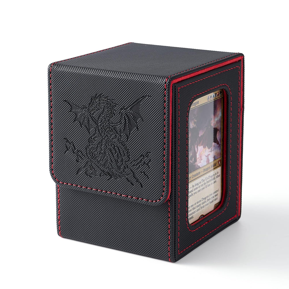 Venssu dragon-embossed deck box showing bold texture for display and protection.