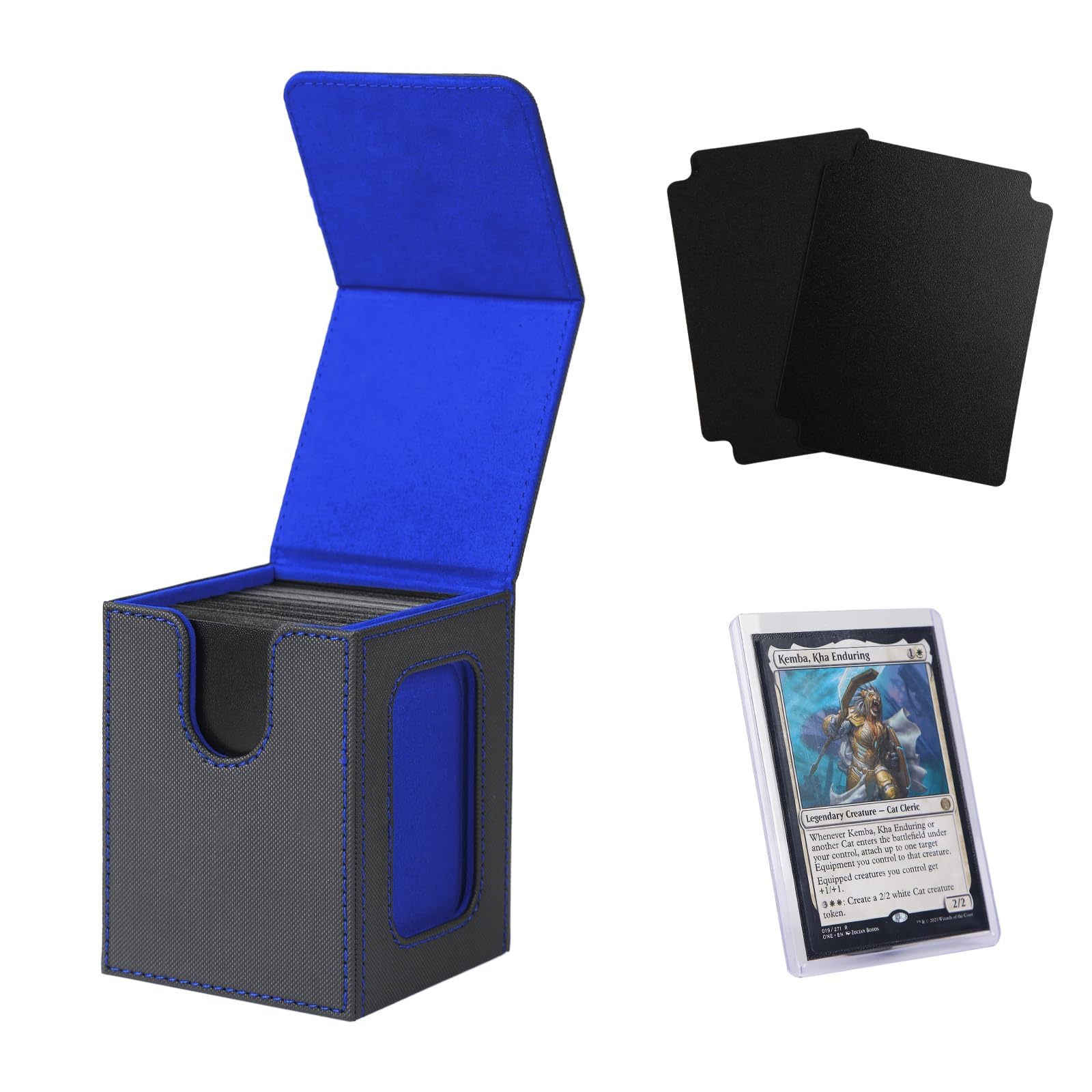 Venssu MTG deck box commander display slot for quick deck identification.