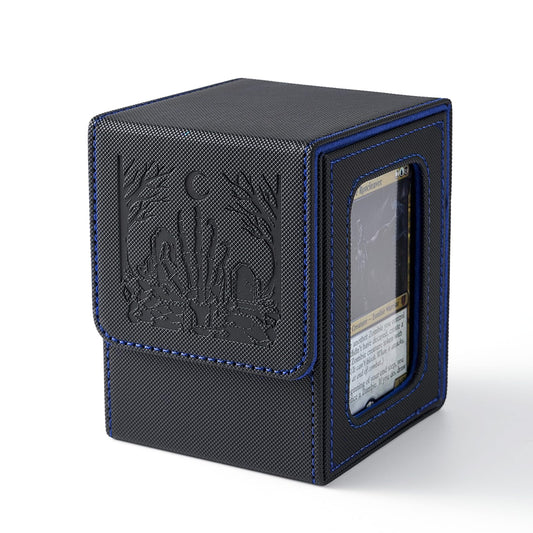 Venssu MTG deck box with commander display keeps your commander ready for quick access.