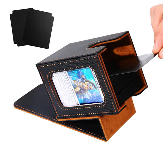 Venssu MTG deck box front view with durable PU leather protection.