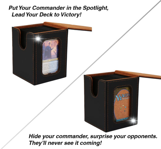 Venssu MTG deck box interior fits 100 double-sleeved cards securely.