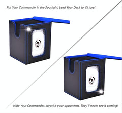 Venssu MTG deck box lid open shows quick access and convenient display use.