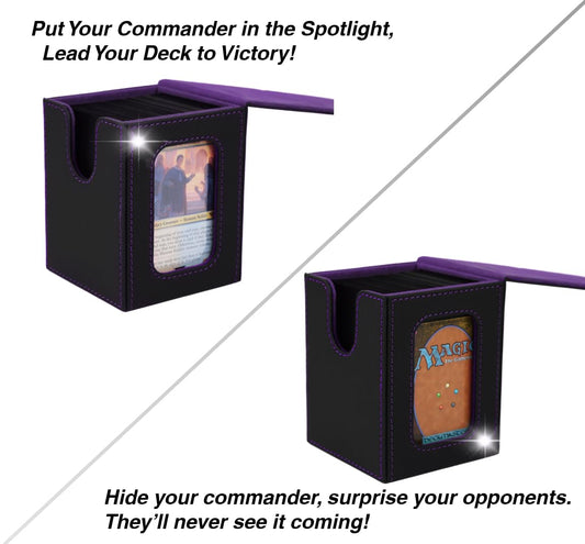 Venssu deck box top loader keeps your commander card safely displayed during transport.