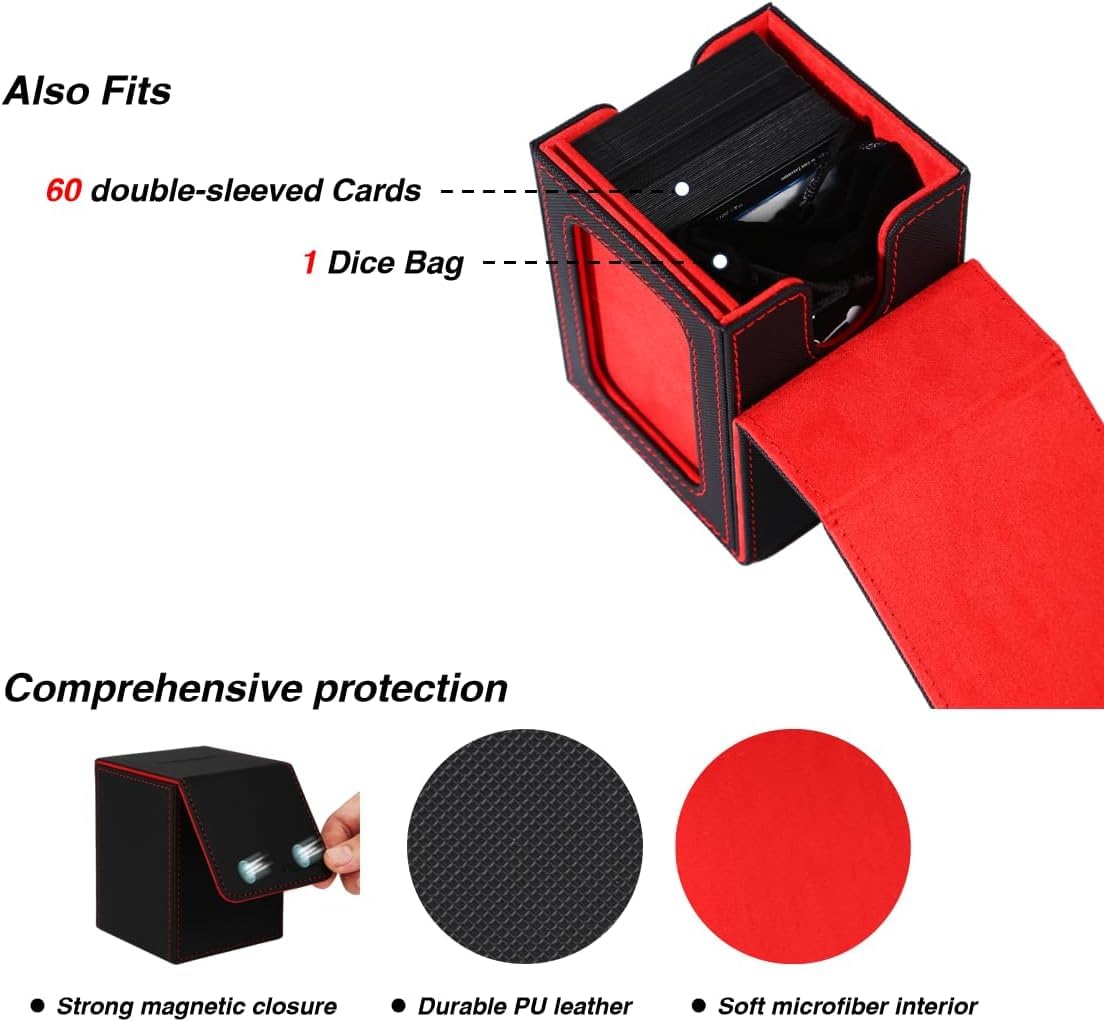 Venssu MTG deck box top loader and dividers secure cards for quick setup.