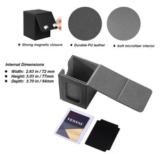 Venssu MTG deck box top loader protects the commander card during transport.