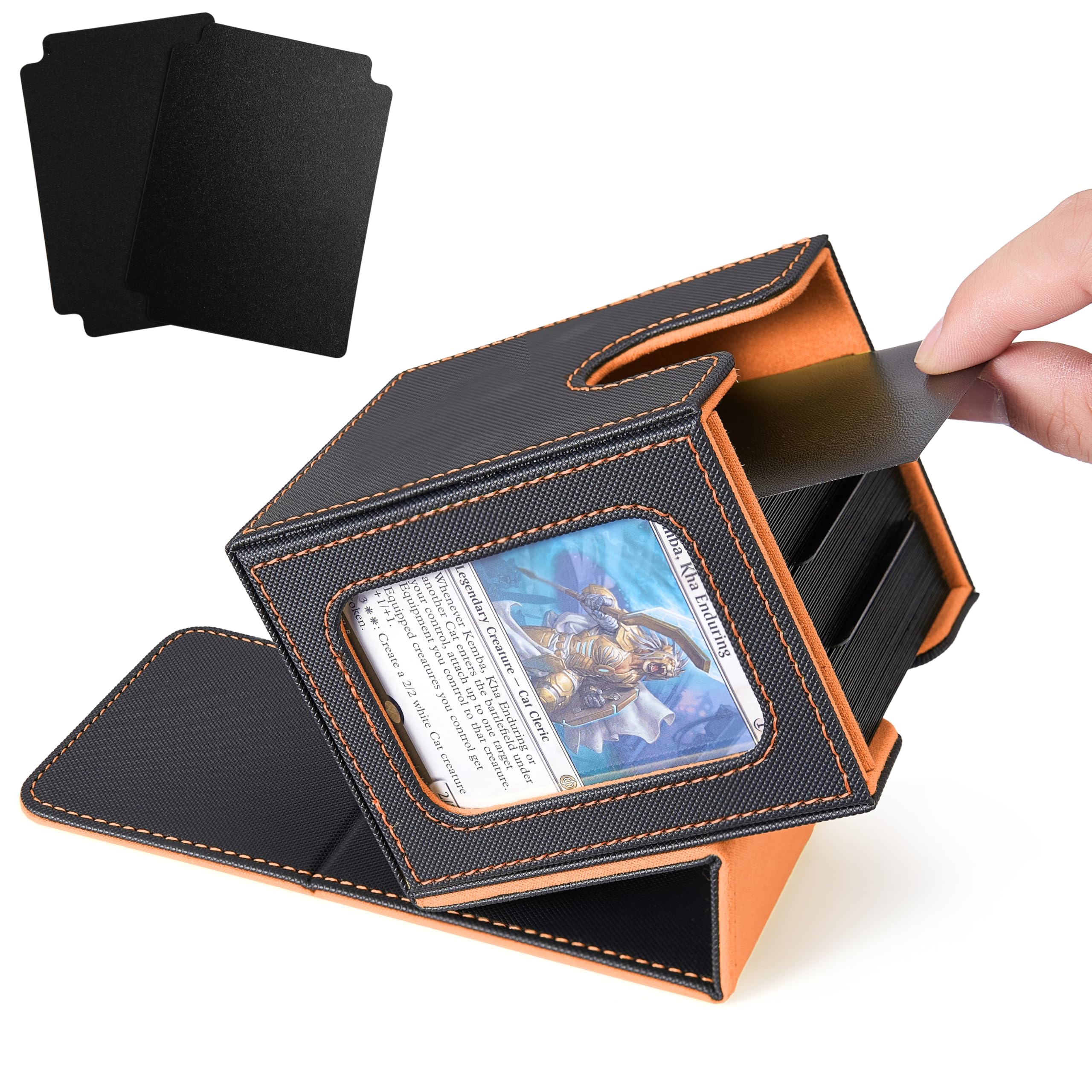 Venssu MTG deck box with window front for quick deck identification during games