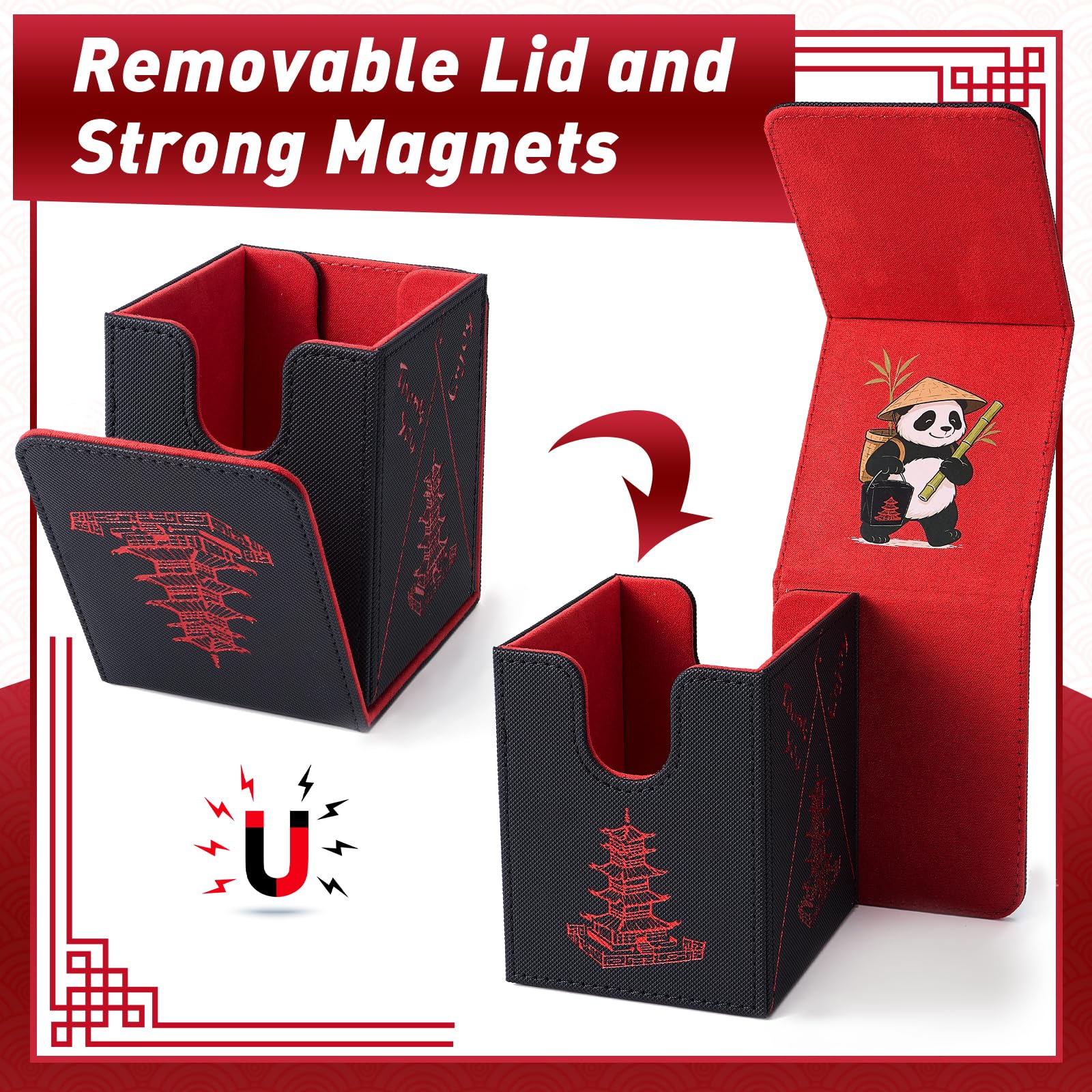 Venssu removable dividers help organize cards, tokens, and sideboards