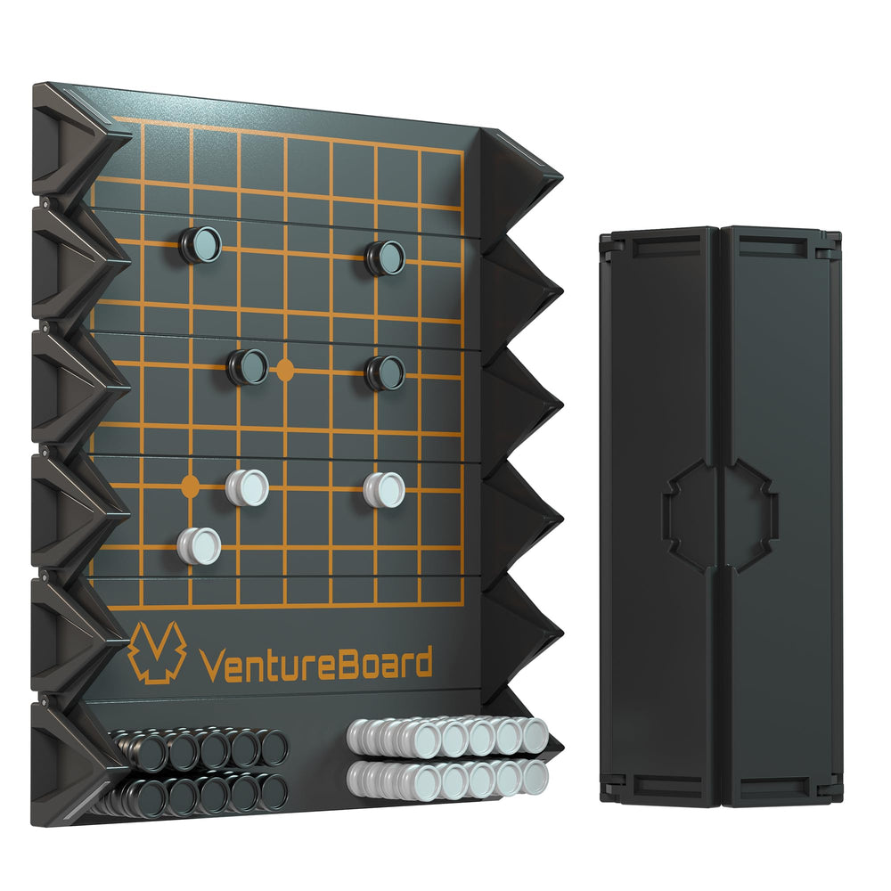VentureBoard GO 9x9 roll-open image showing portable magnetic Go setup ready to play