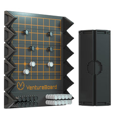 VentureBoard GO 9x9 roll-open image showing portable magnetic Go setup ready to play