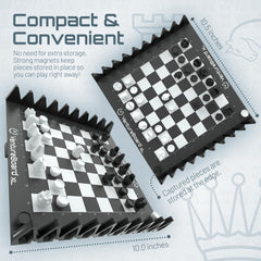 VentureBoard XL open board in 10.6 by 10 inches for versatile play anywhere.