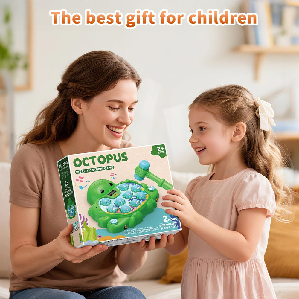 Veoasis child happily plays whacking targets to build coordination.