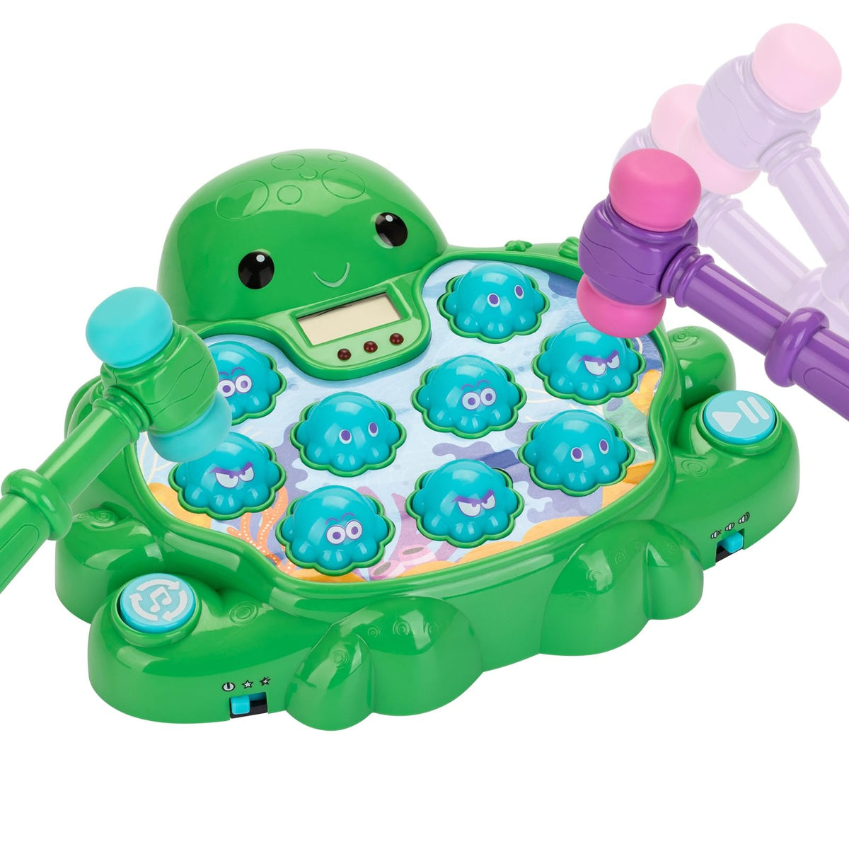 Veoasis whack-a-mole green digital display unit for engaging, screen-free play.