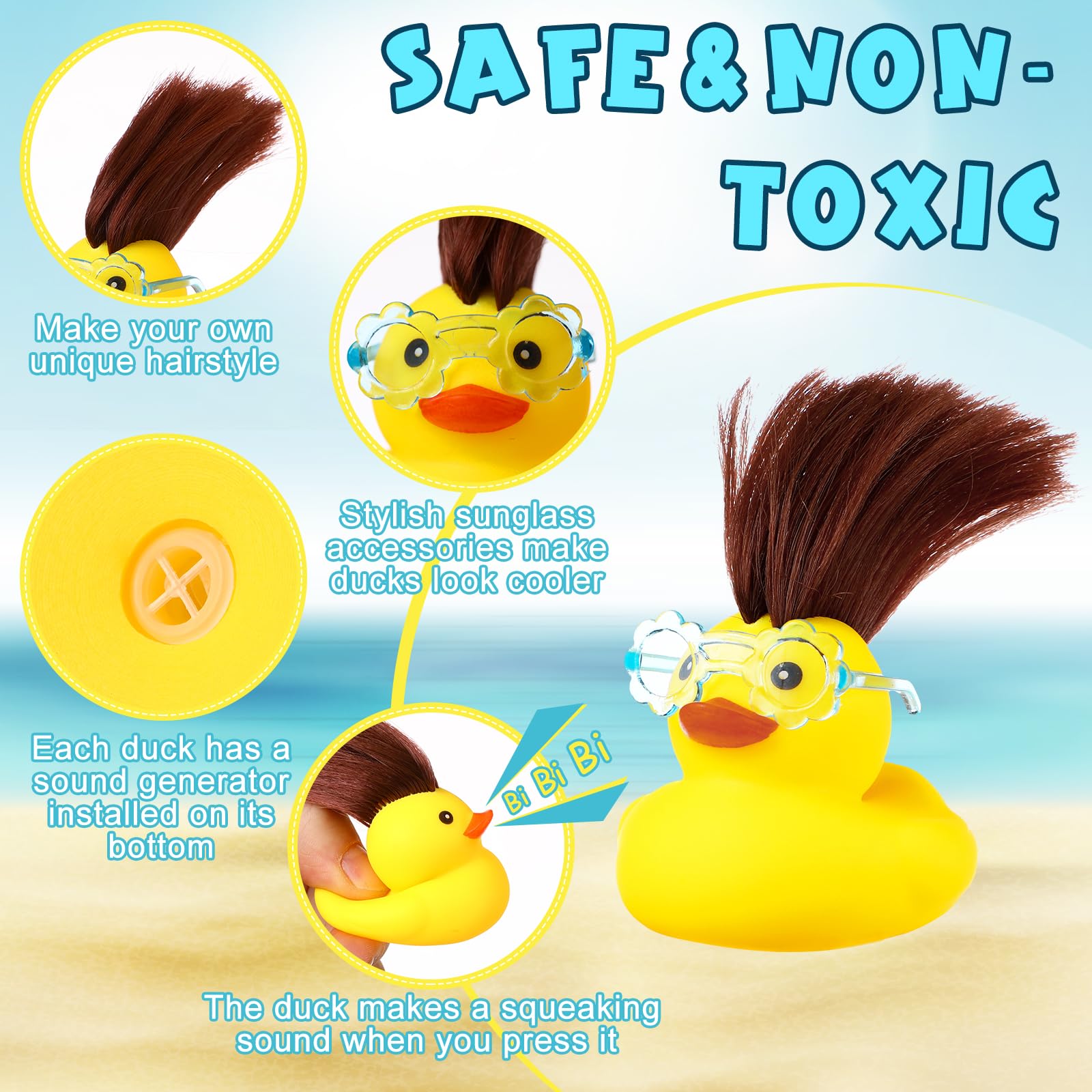 VercanMonth floating duck squeak toy ideal for water play