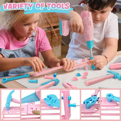 Verceco battery powered drill in action for realistic play time.