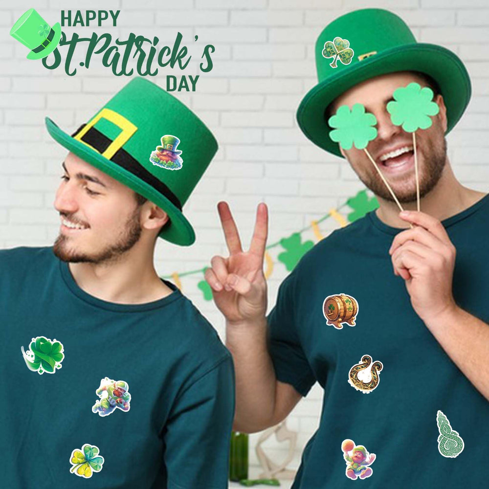 VERKSTAD Irish theme clover decals brighten glass surfaces with glossy finish.