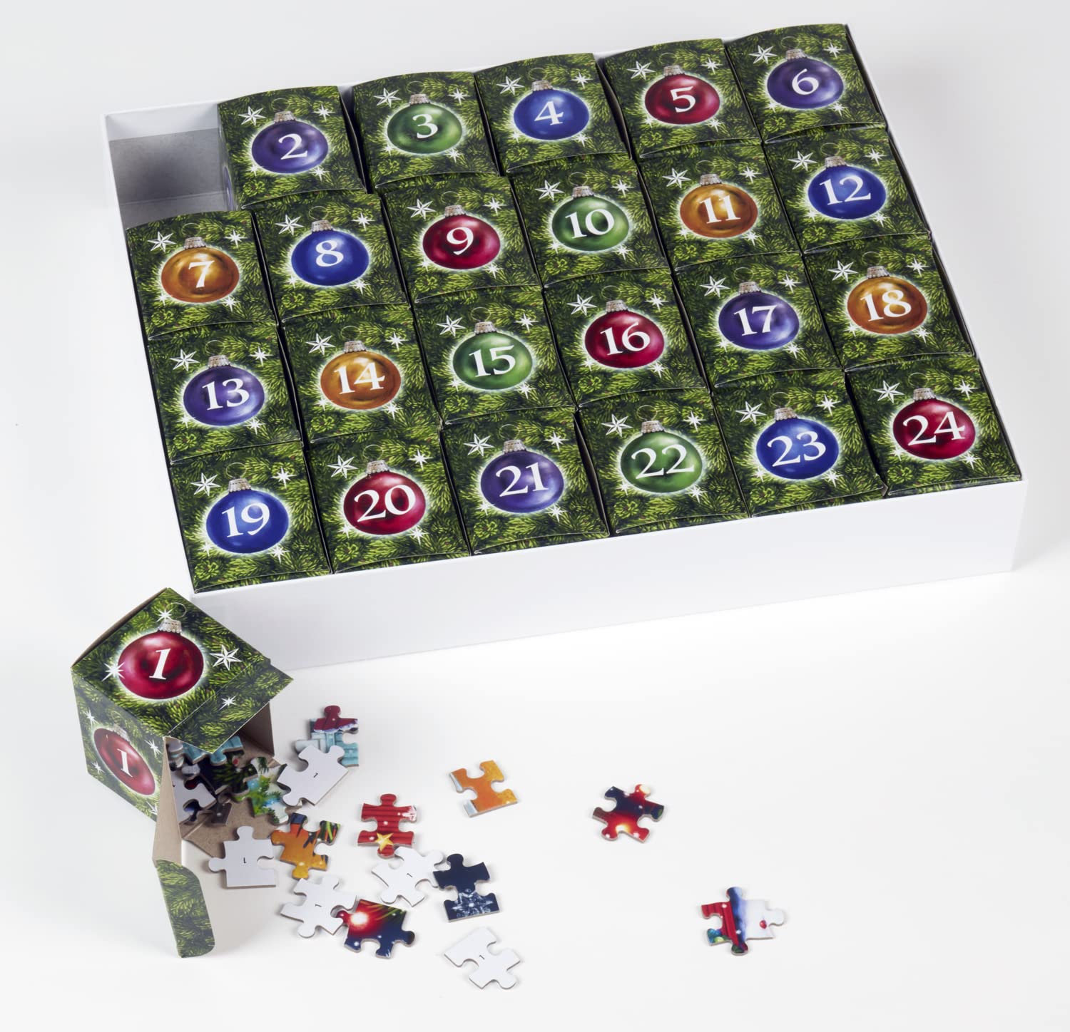 Vermont Christmas Company Advent calendar 24 puzzle sections, great for daily December anticipation.