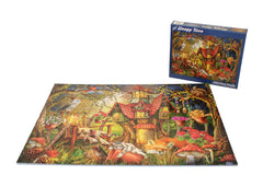 Vermont Christmas Company Sleepy Time puzzle ready for framing after completion