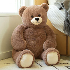 Vermont Teddy Bear cozy companion for bedroom or living space relaxation.