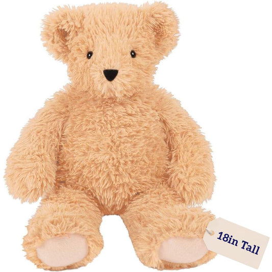 Vermont Teddy Bear Classic 18-inch plush with soft fur for comforting hugs.