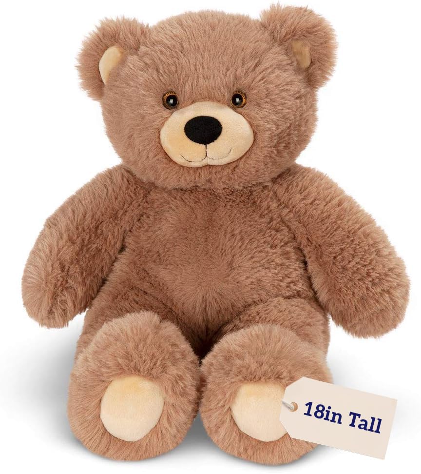 Vermont Teddy Bear Cuddly Soft 18-inch brown plush for hugs and play