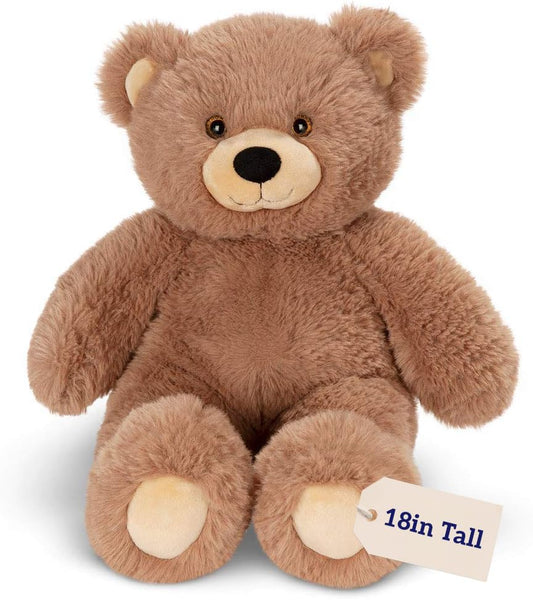 Vermont Teddy Bear Cuddly Soft 18-inch brown plush for hugs and play