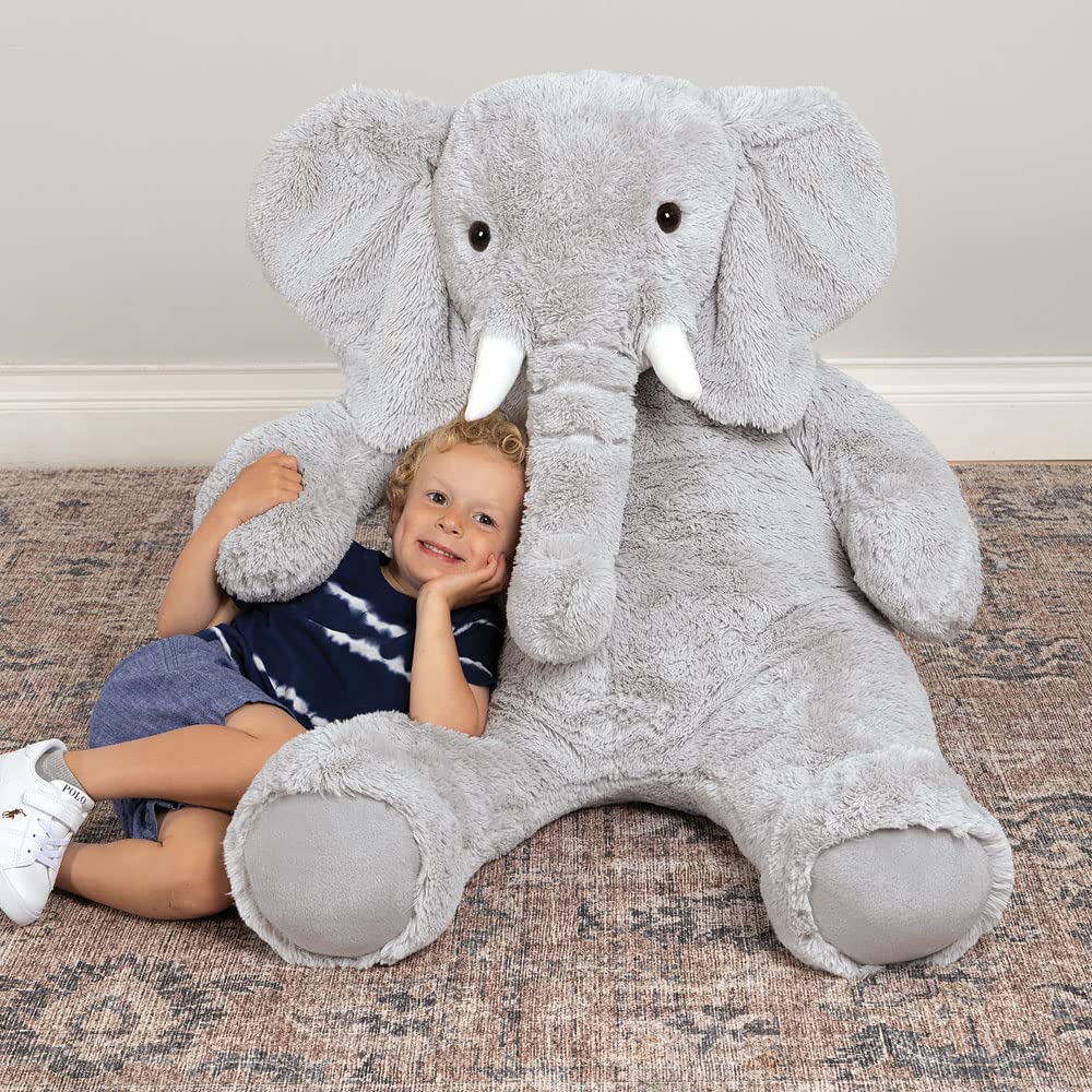 Vermont Teddy Bear Giant Elephant cuddly companion suitable for kids and adults