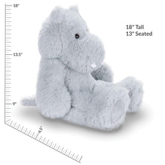 Festive presentation of the hippo plush, ready for gifting occasions.