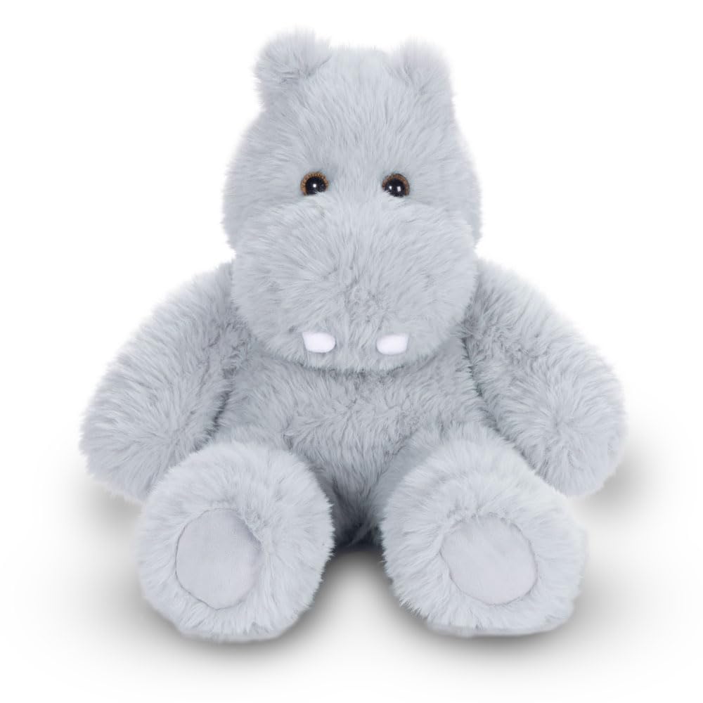 USA-made Vermont Teddy Bear hippo plush showcasing high-quality craftsmanship.