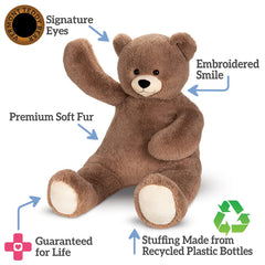 Vermont Teddy Bear safe snuggles designed for babies, kids, and adults.