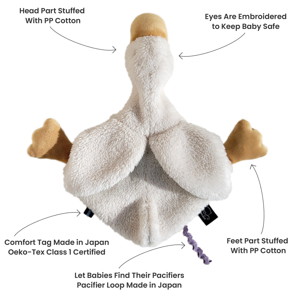 Veronea Helga Goose infant stuffed toy with soft fabric for safe cuddling.