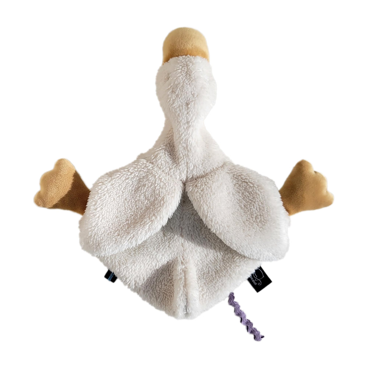 Veronea Helga Goose pacifier holder keeps a pacifier within easy reach for soothing.