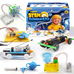Verowit 6-in-1 STEM kit tank and car model for hands-on exploration of physics concepts