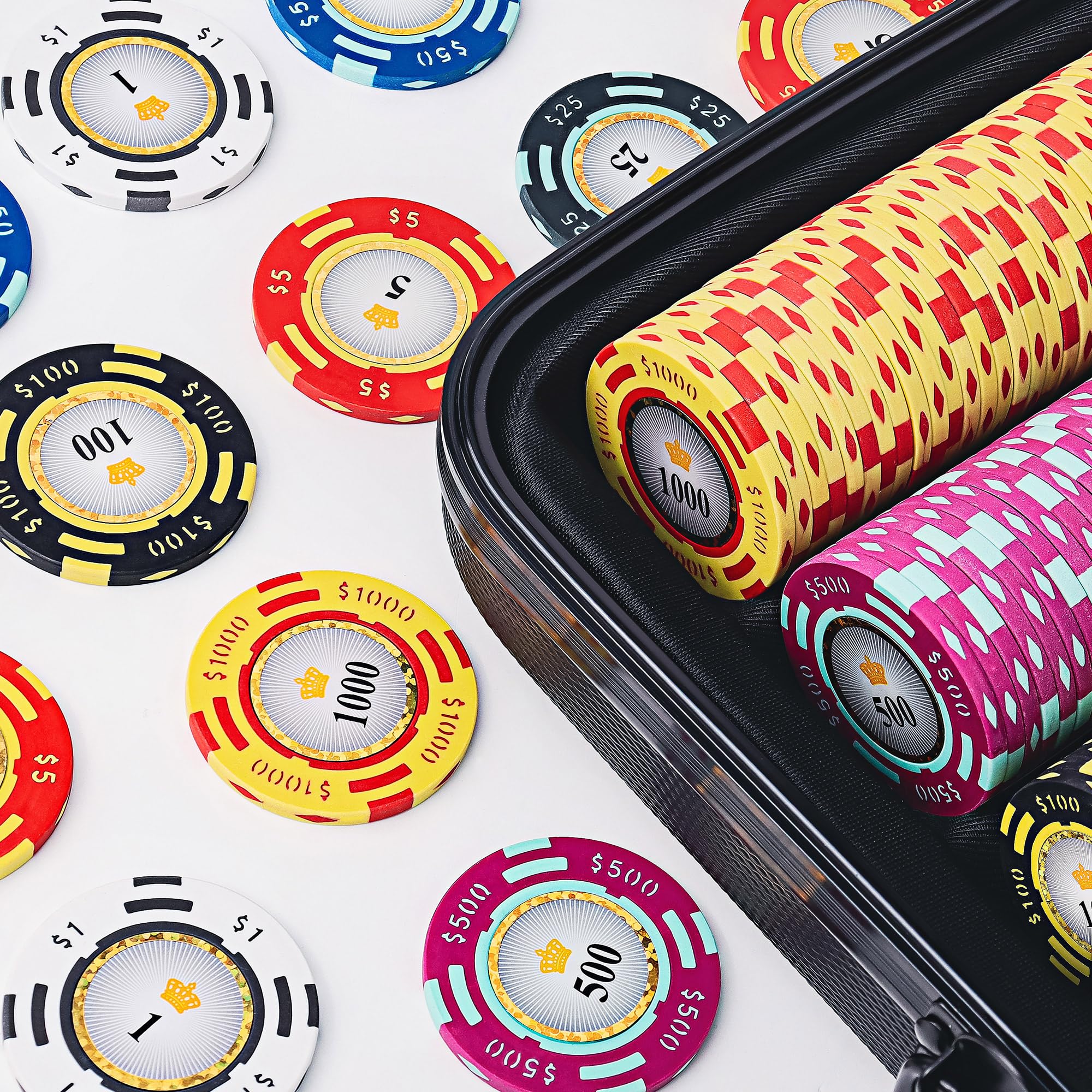 Versa Games poker chip case exterior showcases durable construction and brand style