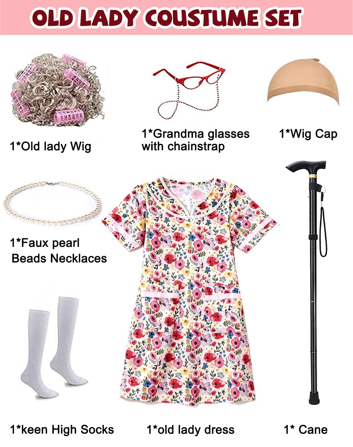 VersaCharm glasses with chain complete the granny look safely.