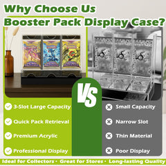 Verssure 3-Slot Booster Pack Dispenser with non-slip base for stable placement.