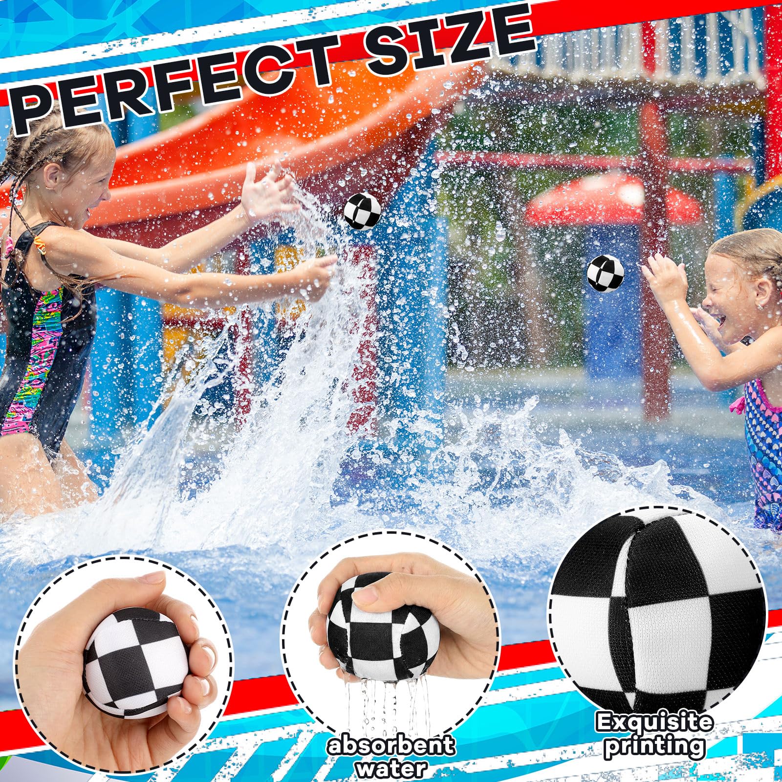 Vertintong plaid black-white design adds party-ready flair to pool