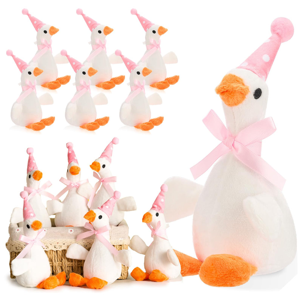 Vertintong twelve goose plush set for festive decor and photo props