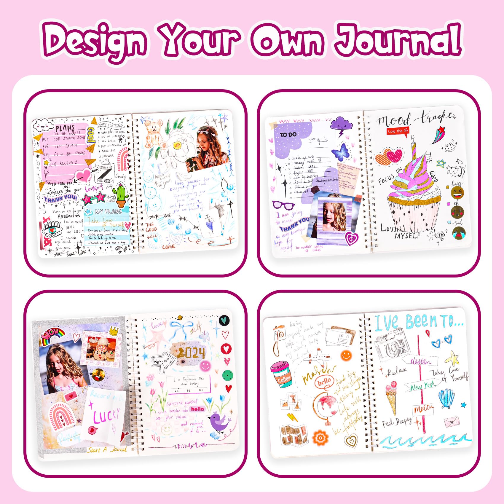 VERTOY DIY journal kit glitter tapes add sparkle